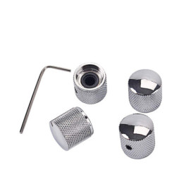 Alnicov Boutons de contrôle de vitesse de guitare Boutons de tonalité de dôme de volume en métal avec clés Allen Jeu de vis pour