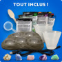 NATIONAL GEOGRAPHIC Mega Kit de Culture de Cristaux pour Enfants – Faites Pousser 6 Cristaux avec Support Lumineux, Cadeau Scien