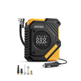 AstroAI Gonfleur Pneus Voiture 12v DC, Compresseur à air Portatif, Compresseur Voiture, Pompe à Pneu Portable numérique, écran L