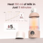 ​Chauffe-biberon Portable Rapide - Pour Lait/Eau/Café/Thé - Température Réglable 55°C Max​, Chauffe Biberon Nomade Sans Fils, 50