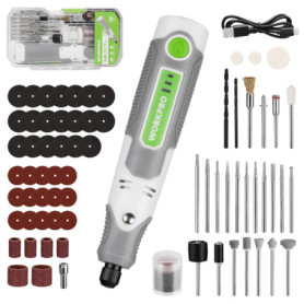 WORKPRO Outil Rotatif Multifonction 3,6V, Kit d’Outils Rotatifs Électriques avec 70 Accessoires, 3 Vitesses Variables 12000-1700