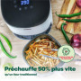 BELLA Friteuse à Air Numérique de 2.9 QT, Multifonction 5-en-1 avec Grille et Panier Antiadhésifs Amovibles et Lavables au Lave-