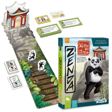 Placote - Zenda : le maitre du stress – Jeu éducatif – Jeu d’apprentissage pour la compréhension et la gestion du stress – Jeu d