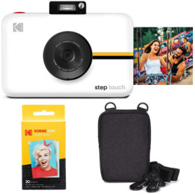 KODAK Step Touch Appareil Photo instantané avec écran Tactile LCD de 3,5 Pouces (Blanc) Kit de Voyage