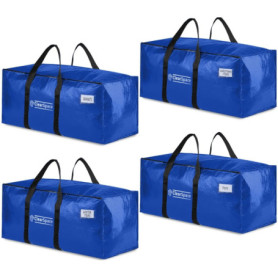 ClearSpace Lot de 6 Grands Sacs de déménagement ou de Rangement Robustes avec Sangles de Sac à Dos, Fermetures éclair et poignée