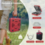 CAMPLUX FoldGo Réchaud de camping à 2 brûleurs, réchaud à gaz portable avec poignée pour bidon de gaz vissable, idéal pour le ca