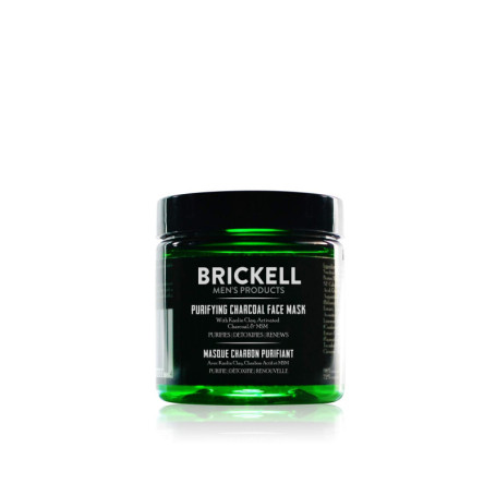 Brickell Men's Products Masque Purifiant au Charbon, Naturel & Bio, Masque au Charbon Actif avec Argile Kaolin Détoxifiant, 118m