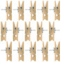 Netspower Pinces à Clipser Piquets en Bois avec épingles, 50 pièces Pinces à Bois pour Cartes Notes Photos École Bureau Artisana