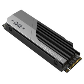 Silicon Power XS70 SP04KGBP44XS7005 Disque Dur SSD avec dissipateur Thermique Compatible avec Playstation 5, Nvme PCIe Gen4 M.2 