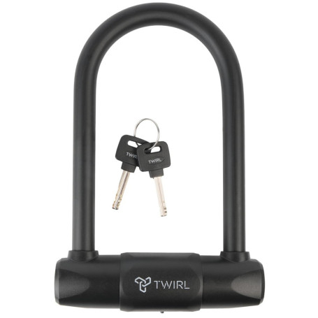 TWIRL Antivol en U, à clé, certifié ART-4, acier, noir
