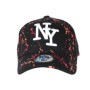 Hip Hop Honour Casquette NY Rouge Orange et Noire Look Original Tags Baseball Paynter - Mixte