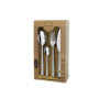 PRADEL ESSENTIEL - Ménagère 24 couverts de table pour 6 personnes - Silex - Acier inoxydable 18/0, Finition Standard - Inox