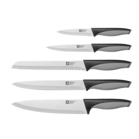 RICHARDSON SHEFFIELD - Set 5 couteaux de cuisine - Advantage - Acier inoxydable 13 C, Finition Satinée - Noir et Gris