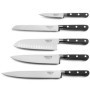SABATIER TROMPETTE - Bloc 5 couteaux de cuisine - Origin - Acier 5Cr15MoV - Finition Satinée - 26 x 15.5 cm - Noir