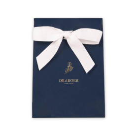 DRAEGER PARIS - Sac Cadeau Bougie - Idée Cadeau Ami, Famille, Collègue - Bleu - 16 x 11,5 cm - Pour Bougie DRAEGER PARIS - Papie