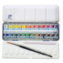 Van Gogh - Aquarelle Van Gogh 24 Demi-Godets set metal + 1 pinceaux et Estompen
