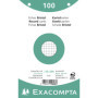 Exacompta - Réf. 10603E - Paquet de 100 fiches bristol quadrillées 5x5 perforées - sous film - compatibles avec imprimante jet d