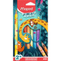 Maped - 12 Crayons de couleurs Maxi Jungle Fever - Crayons pour bébés et enfants - Crayon de coloriage dès 1 an - Crayons Premie