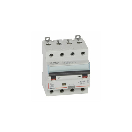 411187 Legrand Disjoncteur Différentiel Tétrapolaire 20a 30ma Type Ac - Dx³6000 10ka 4p