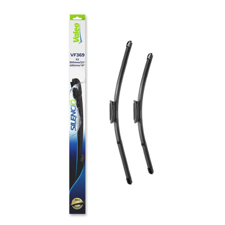 VALEO Silencio Essuie-glace - VF369 - Kit de Balais d'Essuie-glace 500 mm / 450 mm Plats d'Origine de Haute performance, Visibil