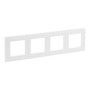 LEGRAND Cadre quadruple de la gamme Niloé Step pour installation composable, couleur blanche, 398274