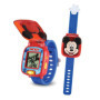 VTech - Disney Junior, La Montre-Jeu Interactive de Mickey, Montre Enfant à Clapet avec Écran Animé, Bracelet Souple, 8 Cadrans,