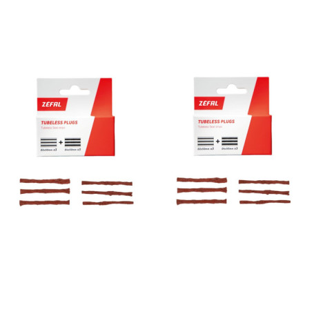 ZEFAL Pack Tubeless Plugs - Lot de Deux Boîtes de Mèches de Réparation pour Pneu Tubless - Mèches à Utiliser avec Un Kit de Répa
