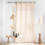 Douceur d'Intérieur, Rideau à Oeillets (140 x 240 cm) Izigold, Coton/Polyester et Top Métallisé