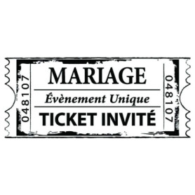 Aladine - Tampon Mariage - Support En bois - Réalisation Invitation et Faire Part de Mariage - Scrapbooking et Carterie Créative
