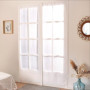 Enjoy Home – Paire de Vitrage Blanc – 90x220cm - Passe Tringle - 100% Polyester Sablé – Collection Sablé
