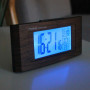 Réveil Radio-Piloté Imitation Bois avec Écran Rétro-éclairé