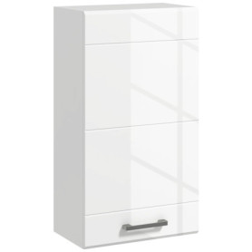 kleankin Armoire Murale de Salle de Bain, Placard de Rangement Toilette 3 Niveaux, étagère réglable, 1 Porte, Moderne, Armoire S