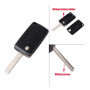 Coque clé pour Citroen C4 C5 C4 Picasso C6 - CE0523 - Plip clé télécommande 3 Boutons Phare Lame sans Rainure Modèle sans Emplac