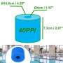 cyclingcolors 4X Filtre Mousse Ø10,8x7,3 cm 40PPI Compatible avec Intex Purespa S1 Spa Piscine Filtration Nettoyage