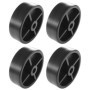 cyclingcolors 4x Roulette plastique rigide noir 45mm universelle galet poulie roue rouleau meuble porte coulissante tiroir lit p