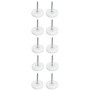 cyclingcolors 10x patin pied de meuble table chaise blanc clou plastique, 10mm