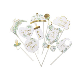 Artifetes KIT PHOTOBOOTH Oh Baby VÉGÉTAL 11 Pieces Vert