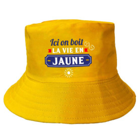 STC Bob en Coton - on boit la Vie en Jaune - Taille Unique