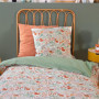 Parure de lit imprimée 140x200 cm Enfant - Housse de Couette 140x200 cm + 1 Taie d'oreiller 63x63 cm Motif Animaux de la forêt V