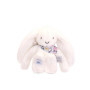 DOUDOU ET COMPAGNIE - Lapin Fleurette Blanc 25 cm – Peluche Doudou Ultra Douce avec Motif Fleuri – Idée Cadeau Naissance pour Fi