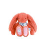 DOUDOU ET COMPAGNIE - Lapin Fleurette Terracotta 25 cm – Peluche Bébé Mixte Ultra Douce avec Foulard Fleuri – Doudou Naissance C