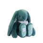 DOUDOU ET COMPAGNIE – Lapin Fleurette Eucalyptus 50 cm – Peluche Verte Ultra Douce – Doudou Bébé Naissance – Foulard Fleuri – La