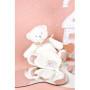 DOUDOU ET COMPAGNIE - Pantin Ours Rose avec Doudou Mouchoir Brodé - Peluche Collector Anniversaire 25 Ans - Idée Cadeau Naissanc