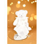 DOUDOU ET COMPAGNIE - Pantin OURS BLANC 25 ANS avec Mouchoir Doux - Peluche doudou naissance en coton gaze - Idée Cadeau Bébé Fi