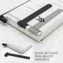 Coupe Papier Guillotine, Massicot à levier A4 pour couper Papier, Carton et Feuilles Plastifiées - Cisaille capacité 8 feuilles 