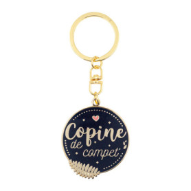 Manahia Porte clés Cadeau Copine - Copine de Compet' - Bijoux Copine - Cadeau Saint Valentin - Cadeau Noël Chérie - Anniversaire