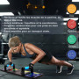 TESKA+ Planche à Pompe Musculation – Push Up Board 22 en 1 | Planche Pompe Maison + Poignées | QR Code Programme Français Offert