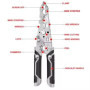 Pince à dénuder les fils électriques, multifonction en acier inoxydable,avec inclus un outil à dégainer les cables électriques e