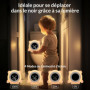 ANTIKOLOR réveil Enfant Jour Nuit - Veilleuse Enfant - Reveil educatif - Sommeil bébé - Deux alarmes - Machine de Sommeil - réve