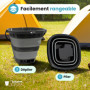 Bucket Spray - Seau d’Arrosage Portable avec Pompe Rechargeable – 15L Pliable – Pulvérisateur Autonome pour Camping, Jardin, Net